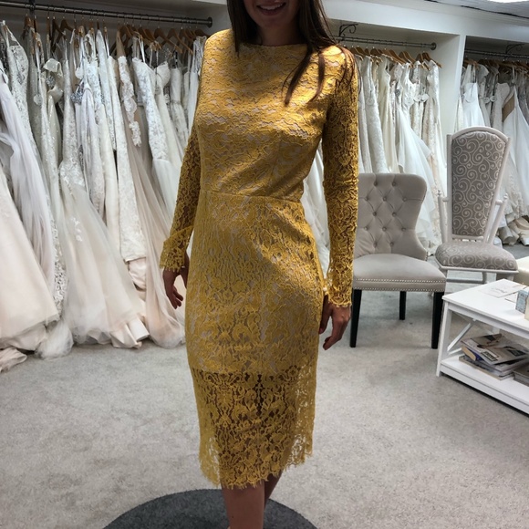 Yellow Prom Dress Yellow Lace Long Sleeve Dress Beaded Yellow Lace Evening Dress Long Sleeve Sheath Yellow Prom Dress Yellow Lace Long Sleeve Dress Beaded Yellow Lace Evening Dress Long Sleeve Sheath